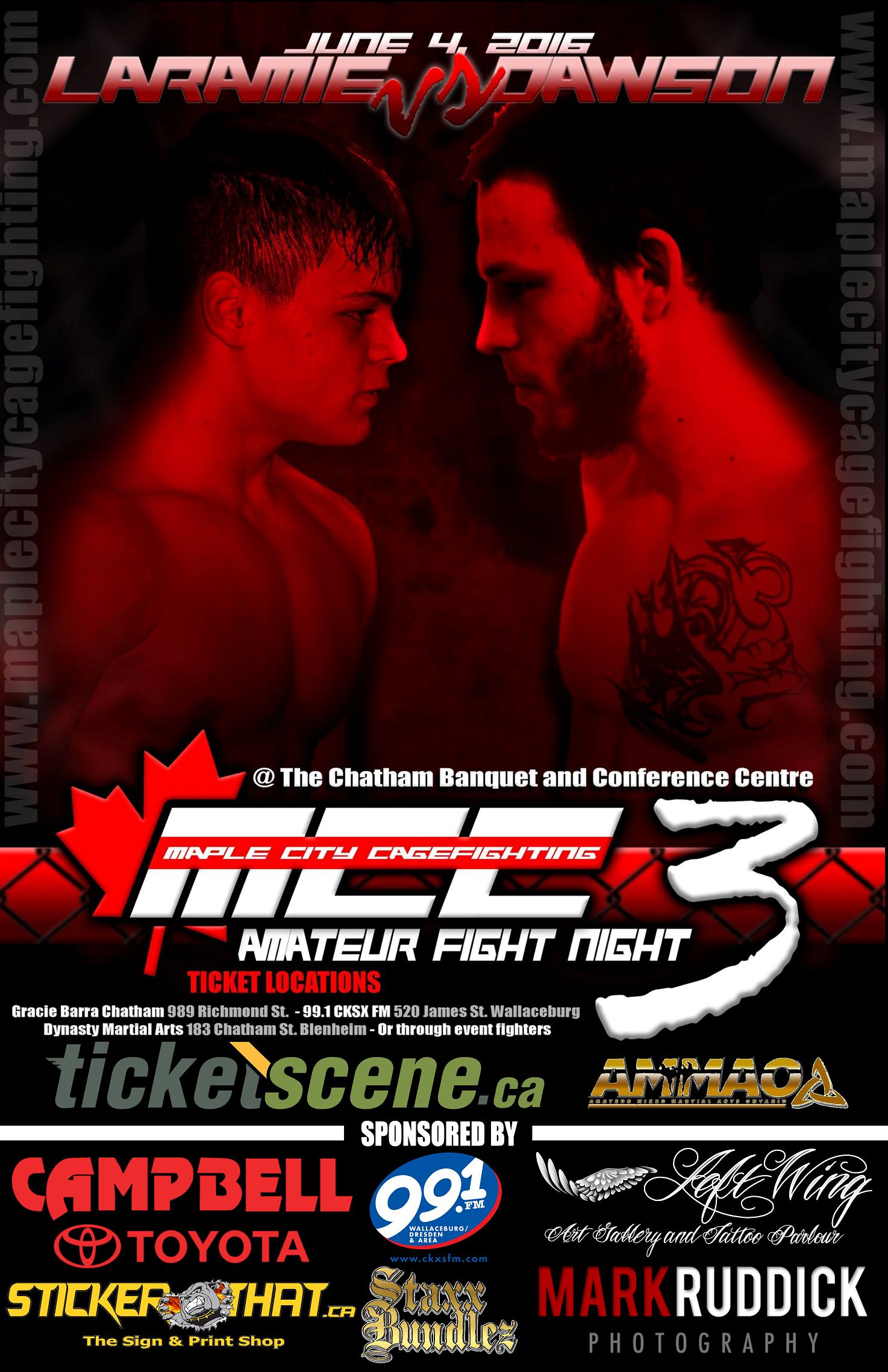 Maple City Cagefighting Amateur MMA Chatham Kent Poster